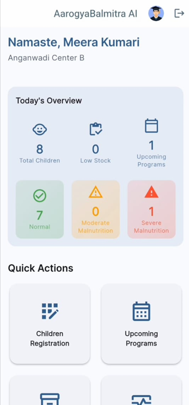 ArogyaBalMitra AI App Screenshot